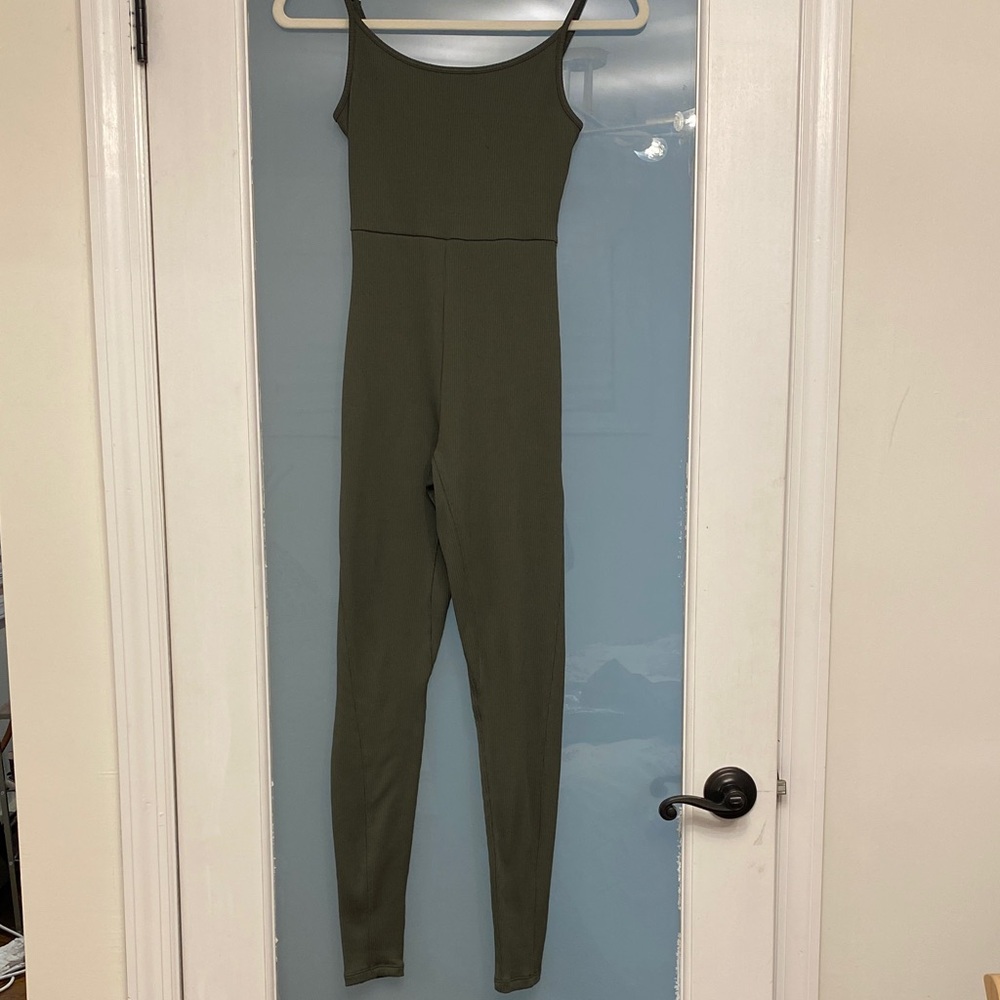 Wild Fable Olive Sleeveless Jumpsuit